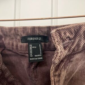 Forever 21 Mauve Corduroy Trousers